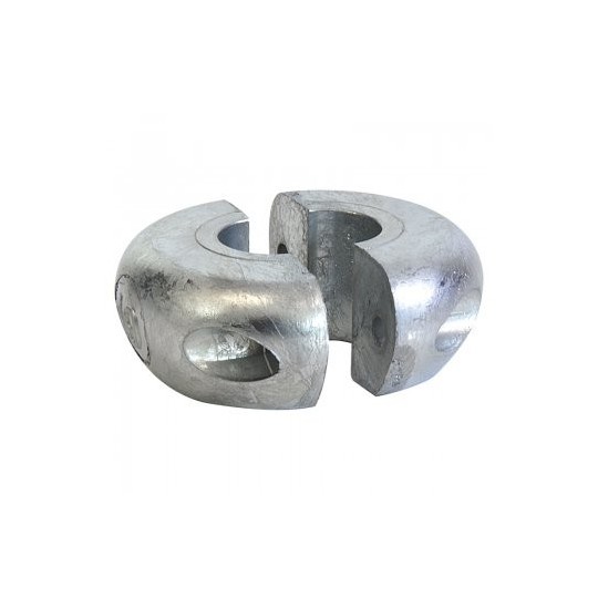Anode collier ligne d'arbre en zinc, vendu par Mecanic marine, spécialiste de l'accastillage